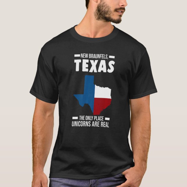 Camiseta Nuevos Braunfels, Texas, El Único Estado De Eeuu (Anverso)