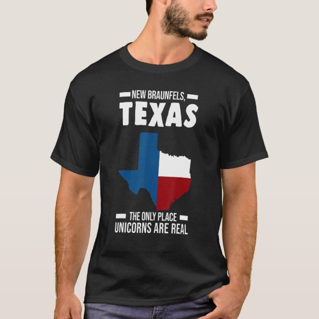 Camiseta Nuevos Braunfels, Texas, El Único Estado De Eeuu (Anverso)