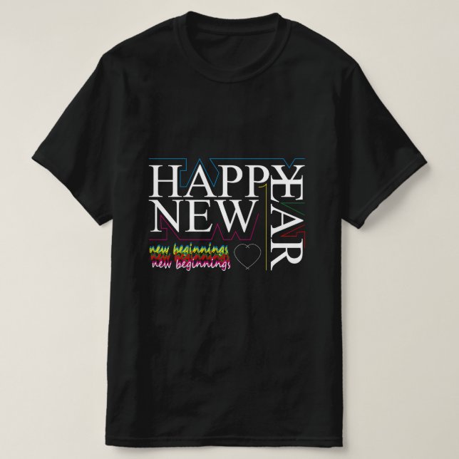 CAMISETA NUEVOS COMIENZOS FELIZ (Diseño del anverso)