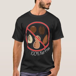 Camiseta Nuez 100% libre (nueces y cacahuetes del árbol)