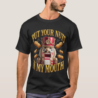 Camiseta Nuez de cracker retro de Navidad grosero con insin