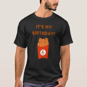 Camiseta Nugget de Pollo 6º Cumpleaños Divertido 6 Años Sex