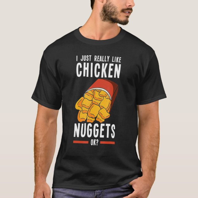 Camiseta Nugget De Pollo Me Encanta El Pollo Frito Rápido P (Anverso)