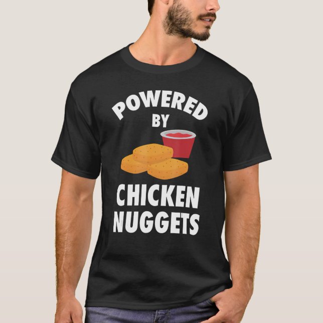 Camiseta Nugget de Pollo Potenciado por Comida Rápida de Nu (Anverso)