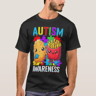 Camiseta Nugget De Pollo Y Papas Fritas Conciencia Del Auti