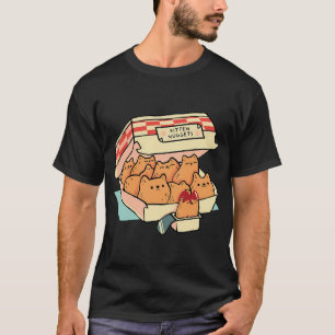 Camiseta Nuggets De Comida Rápida Gato Y Pollo Nugget Qu