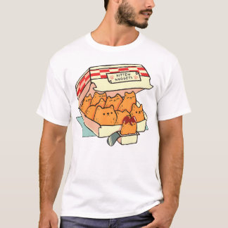 Camiseta Nuggets de Gatito Comida Rápida Gato