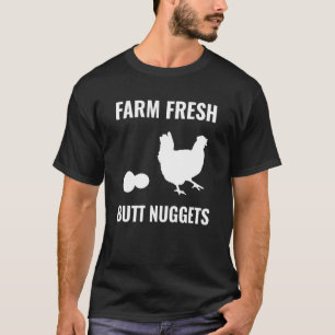 Camiseta Nuggets de granja frescos de pollo divertidos
