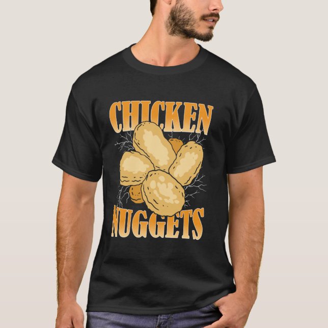 Camiseta Nuggets de Pollo Bootleg Rap Estético Nuggets de P (Anverso)