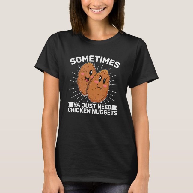Camiseta Nuggets de Pollo Comida Rápida Receta de Comida (Anverso)