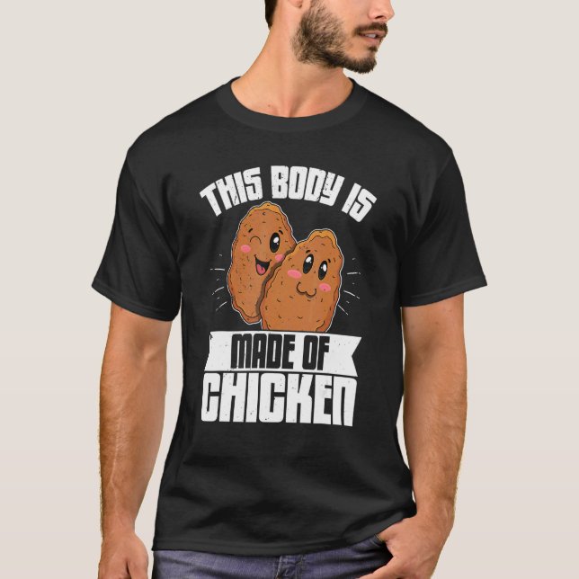 Camiseta Nuggets de Pollo Comida Rápida Receta de Comida 13 (Anverso)