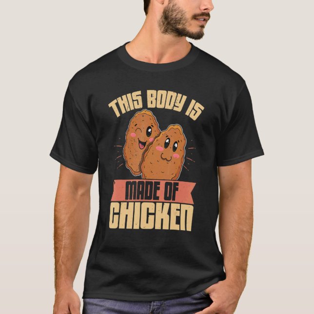 Camiseta Nuggets de Pollo Comida Rápida Receta de Comida 14 (Anverso)