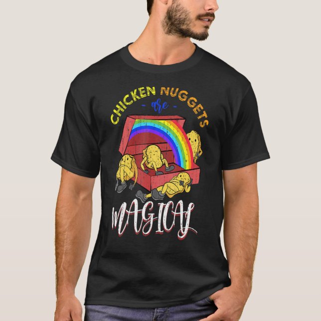 Camiseta Nuggets de Pollo de Comida Rápida Magical Chicken  (Anverso)