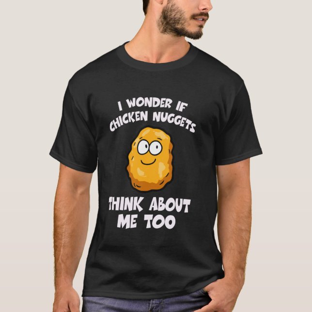 Camiseta Nuggets de pollo divertidos (Anverso)