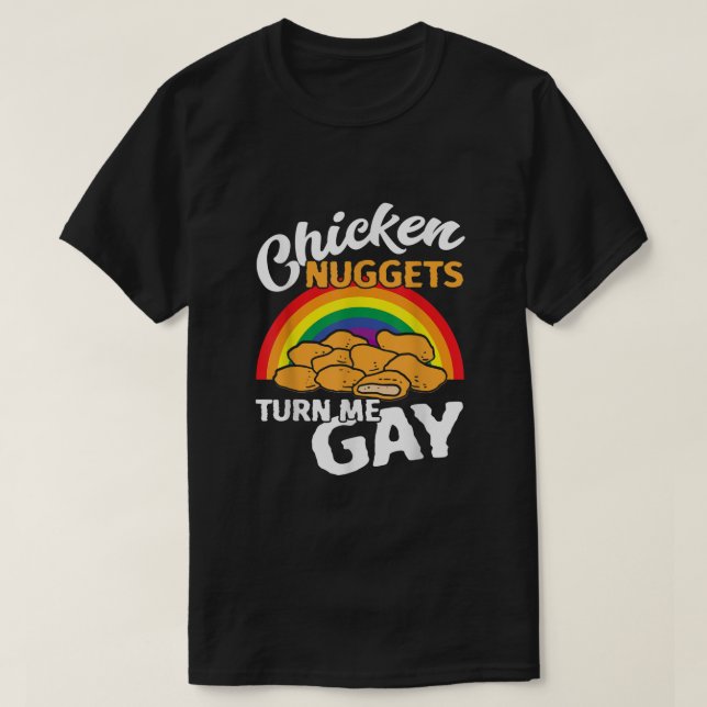 Camiseta Nuggets de pollo divertidos me convierten en orgul (Diseño del anverso)