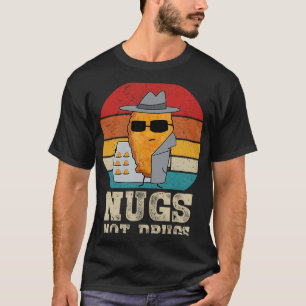 Camiseta Nuggets de Pollo Divertidos - Nugs No Drogas Vinta