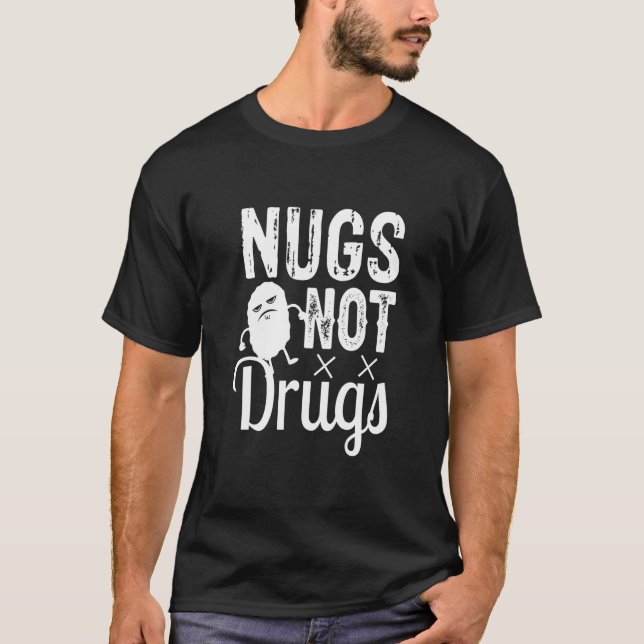 Camiseta Nuggets de pollo Nugget Nugs No Drogas 4 (Anverso)