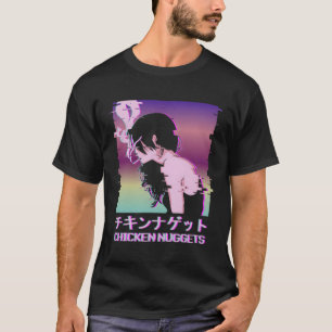 Camiseta Nuggets De Pollo Vaporwave Estética Triste Fumando