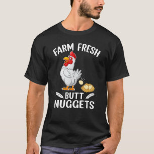 Camiseta Nuggets de trasero frescos de granja Amor divertid