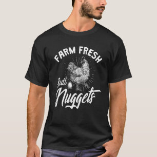 Camiseta Nuggets de trasero frescos de granja de pollos par
