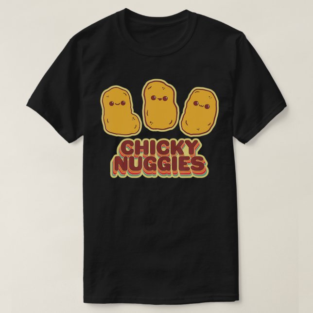 Camiseta Nuggies Chicky Retro Kawaii Nugget de pollo (Diseño del anverso)
