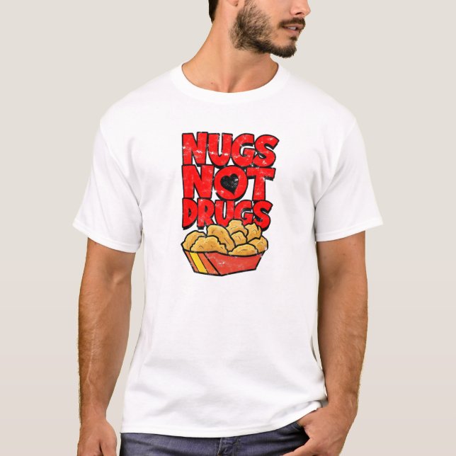 Camiseta Nugs no drogas - granjero de pollos (Anverso)