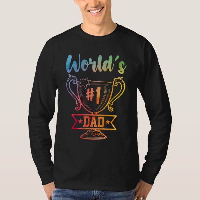 Camiseta Number 1 Dad Fathers Day For Dad (Anverso)