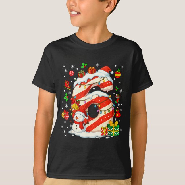 Camiseta Number 67 Christmas Candy 6 7 Six Seven 6 7 Matchi (Anverso)
