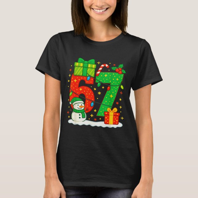 Camiseta Number 67 Meme Matching Christmas Couple 67 Six Se (Anverso)