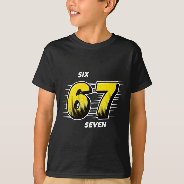Camiseta Number 67 Six And Seven P Art Comic Style Yellow M (Anverso)