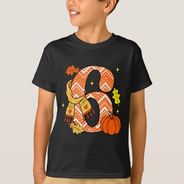 Camiseta Number 6 67 Fall Autumn Pumpkin Meme Funny Six Sev (Anverso)