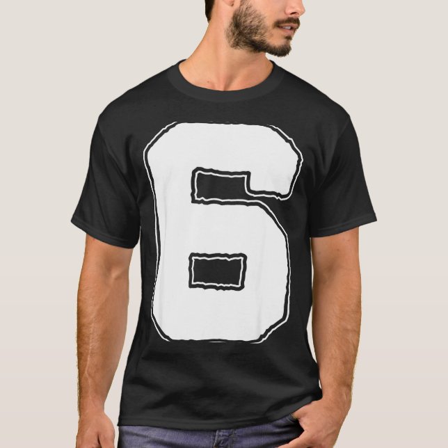 Camiseta Number 6 6th Birthday Boy Kids Six Year Old Happy  (Anverso)
