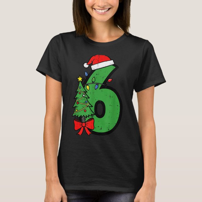 Camiseta Number 6 Christmas 6 7 Matching 67 Meme Men Women  (Anverso)