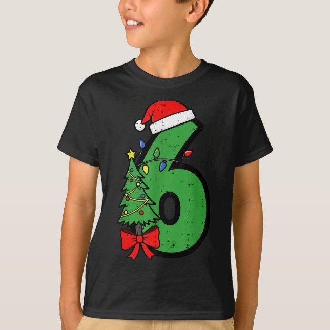 Camiseta Number 6 Christmas 6 7 Matching 67 Meme Men Women  (Anverso)