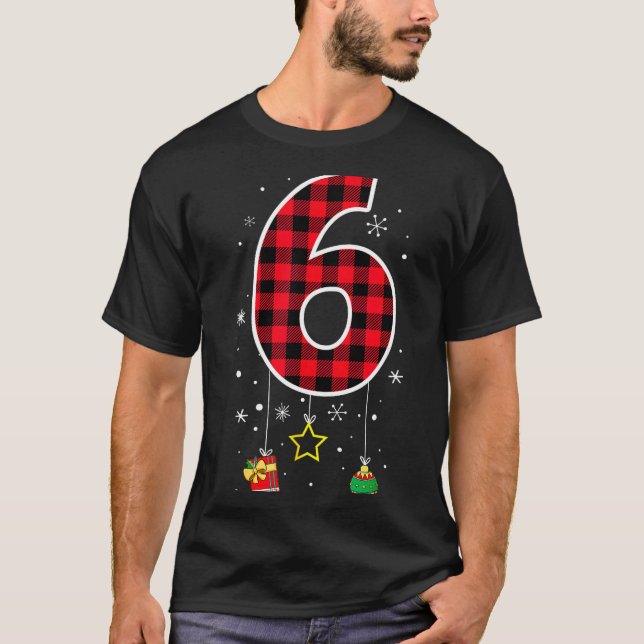 Camiseta Number 6 Funny Meme Saying 6 7 Six Seven Christmas (Anverso)