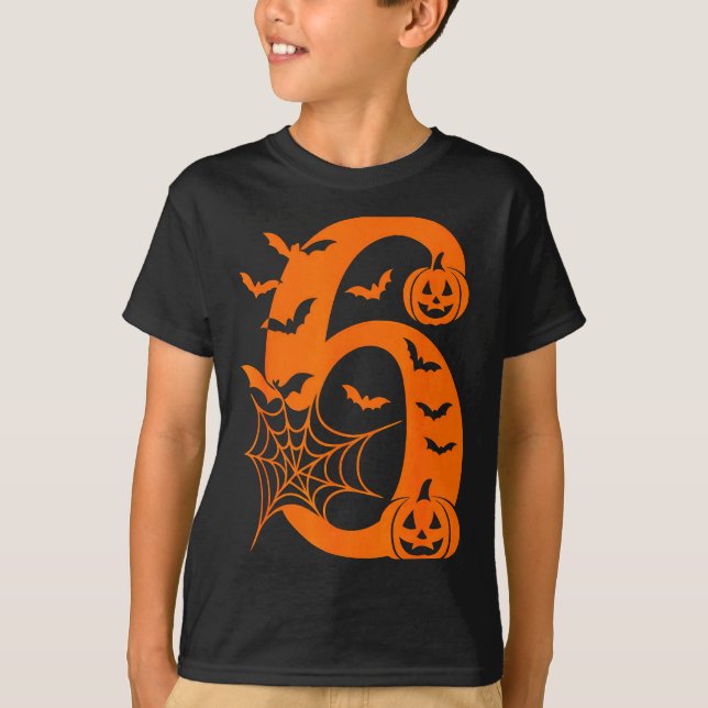 Camiseta Number 6 Funny Meme Saying 6 7 Six Seven Halloween (Anverso)