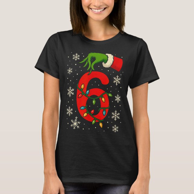 Camiseta Number 6 Matching Six Seven Meme Christmas Boys Yo (Anverso)