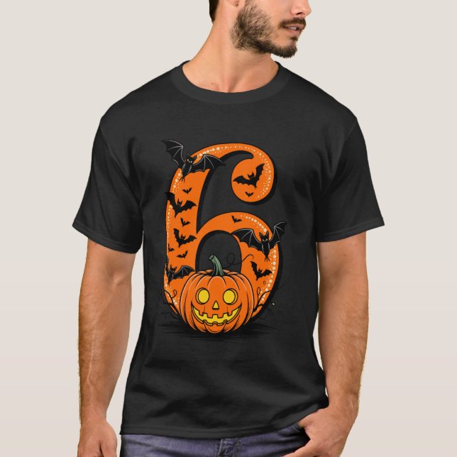Camiseta Number 6 Six Funny Halloween Meme Matching Couples (Anverso)