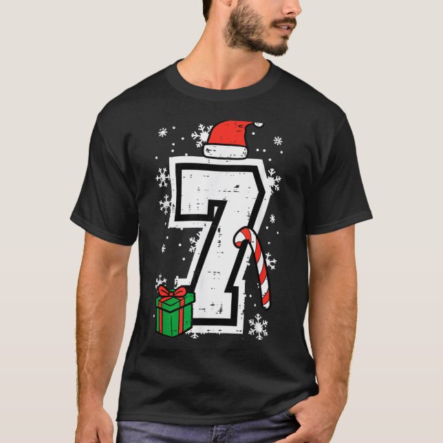 Camiseta Number 7 Christmas 6 7 Xmas Matching 67 Meme Men W (Anverso)
