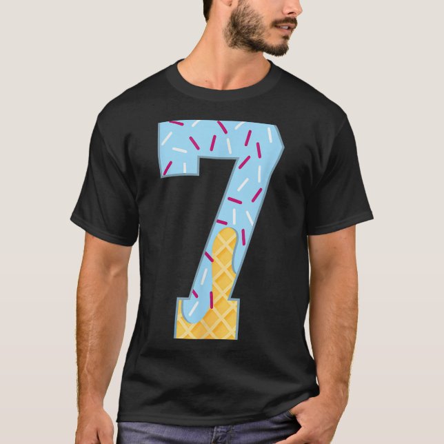 Camiseta Number 7 Ice Cream Drip 67 Meme Couple Halloween C (Anverso)