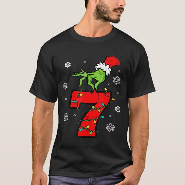 Camiseta Number 7 Matching 67 Meme 6 7 Christmas Boys Youth (Anverso)