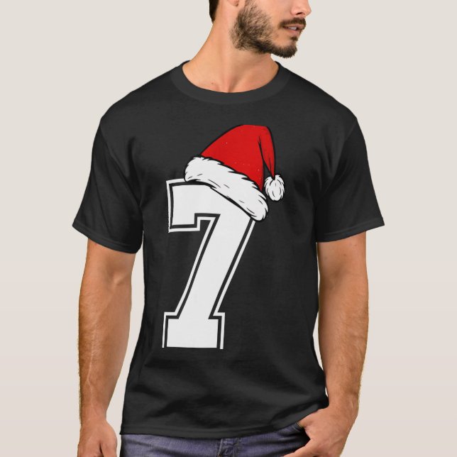 Camiseta Number 7 Matching Six Seven 6 7 Meme 6 7 Christmas (Anverso)