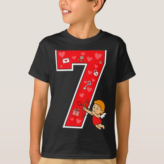 Camiseta Number 7 Six Seven 6 7 Meme Couple Valentine Match (Anverso)