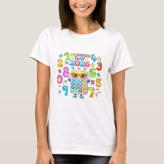 Camiseta Number Day 2026 Colorful Calculator Math T Shirt