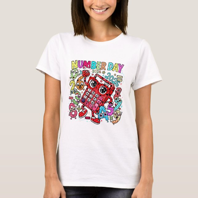 Camiseta Number Day 2026 Colourful Maths T Shirt for Teache (Anverso)