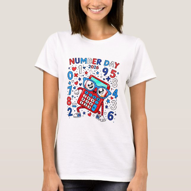 Camiseta Number Day Maths T Shirt for Teachers and Schools (Anverso)