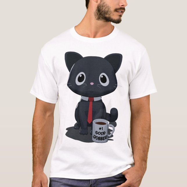 Camiseta Number One Good Jobber Cat (Anverso)