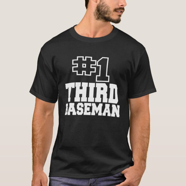 Camiseta Number One Third Baseman 1 Baseball Softball Infie (Anverso)
