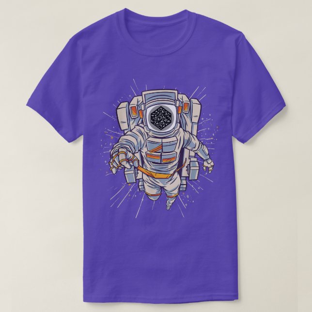Camiseta Numeraire Crypto Tee, Astronauta Numerario a Luna  (Diseño del anverso)