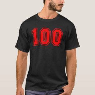 Camiseta Número 100 Deportivo Uniforme Red Fan Athlete Jers